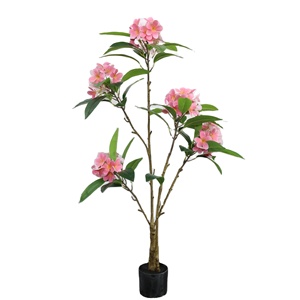 Árbol de Plumeria Artificial Decorativo en Maceta, Resistente a los Rayos UV, para Decoración de Bodas, Hogar y Jardín, Flores Artificiales de Plástico y Seda - Product Image 1