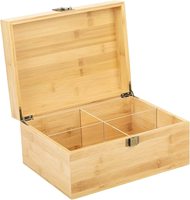 Cadeau rustique artisanat boîte à souvenirs en bois inachevé coffre au trésor de stockage