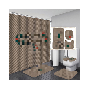 Set <span class=keywords><strong>di</strong></span> Tappetini da <span class=keywords><strong>Bagno</strong></span> <span class=keywords><strong>di</strong></span> <span class=keywords><strong>Lusso</strong></span> con Stampa Digitale 3D Personalizzata, Tende da Doccia e Tappetini <span class=keywords><strong>di</strong></span> Marche Famose - Product Image 1