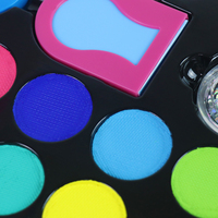 GP Vente flash 16 couleurs Peinture pour le visage et le corps non toxique pour le sport et les fêtes Ensemble professionnel de peinture pour le visage multicolores Kit de peinture pour le visage pour enfants