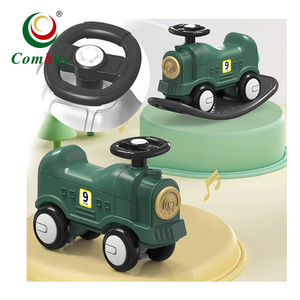 Tren de Juguete de Plástico con Batería, 4 Ruedas, Caballo Balancín 2 en 1, <span class=keywords><strong>Coche</strong></span> de Empuje <span class=keywords><strong>para</strong></span> Bebés de 2 a 4 Años - Product Image 1