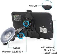Système de navigation GPS portable pour camion 7 pouces, localisateur de voiture, navigateur, carte gratuite, affichage de la carte en 3D