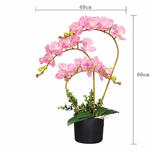 ต้นบัวและบอนไซประดิษฐ์ทำจากพลาสติกเป็นมิตรต่อสิ่งแวดล้อมของตกแต่งในร่มสีที่กำหนดเองได้ - Product Image 5