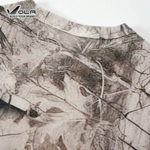 OLA-Manufacturer T-shirt surdimensionné pour homme personnalisé à imprimé camouflage, coupe ample, T-shirt camouflage lourd de style primitif - Product Image 3