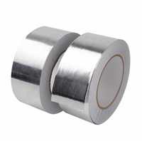 Ruban adhésif en aluminium haute température, résistant à la chaleur, ruban adhésif en aluminium argenté pour l'isolation CVC