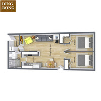 Petite maison préfabriquée en Chine de 10 pieds 20 pieds 30 pieds 40 pieds modulaire portable en acier conteneur bureau cabine à vendre pour la maison ou le bureau