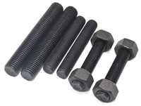 Harga pabrik ASTM A193 B7 dan A194 2 H baut stud galvanis dip panas dan hitam dengan 2 mur segi enam berat