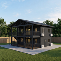 Bureau de chantier modulaire professionnel, design en kit avec auvent, maison préfabriquée détachable pour l'immobilier de Dubaï