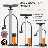 Pompe à main haute pression 4OEM en aluminium + ABS, gonfleur électrique pour vélo, pompe à vélo 130-160 PSI, adaptateur de valve pour vélos