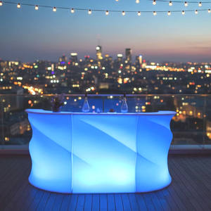 تصميم حديث فاخر LED أثاث طاولة متنقل كرسي بار كرسي أرجيلة للمناسبات - Product Image 1