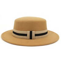 Topi Fedora Formal Bahan Felt Vintage Musim Gugur Musim Dingin Berbagai Warna, Cocok untuk Pria Wanita, Aktivitas Luar Ruangan dan Bisnis, Dapat Disesuaikan dengan Logo