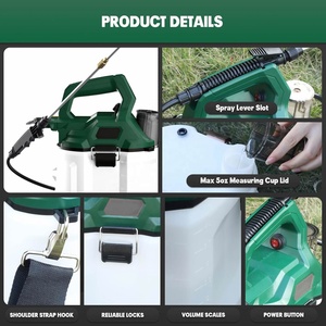 Pulvérisateur de jardin sans fil 1 gallon avec lance télescopique réglable, compatible avec les batteries <span class=keywords><strong>Makita</strong></span> <span class=keywords><strong>18V</strong></span> et 20V 2.0Ah, en acier, vente au détail - Product Image 2