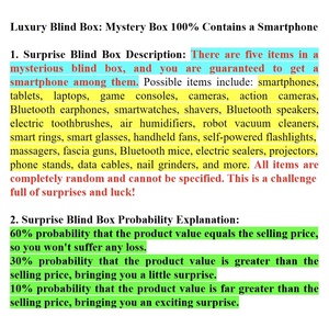 Guaranteed Smartphone Inside 5 Pieces Mystery Box <b>Electronics</b> With Tablet <b>Smart</b> Ring Glasses Humidifier Phone Stand Random **MPO - Product Image 5
