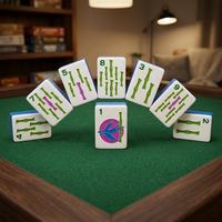 Offre Spéciale : Ensemble de Tuiles de Mahjong Américain en Acrylique Moderne et Luxueux, Pliable, Résistant à l'Eau, pour 4 Joueurs, Écologique, Portable et Durable – Idéal pour Cadeau