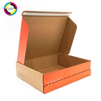 Conception personnalisée de bandes de déchirure adhésives en papier kraft pour envoi postal auto-scellé boîte postale d'expédition avec fermeture éclair et adhésif
