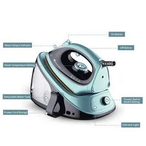 HG 2100W Industrial Steam Iron Station With Ceramic Soleplate Vertical Steamer Ironing For Clothes