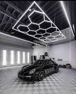 Auto Detailing LED Light for Industrial Car Showroom Garage &amp; Workshop Waterproof Hexagonal Light Emitting Cold White Color - Product Image 3