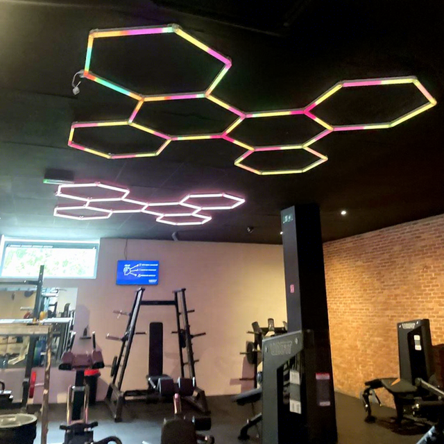 Customized Color Changeable Decorative Hexagon Lighting Beam Rgb Disco Wall Lights