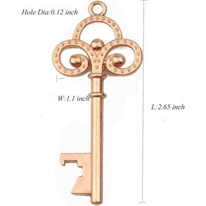 Vintage Skeleton Key Bottle Openers <b>Wedding</b> Favors Souvenir Gift Set Guests Pillow Candy <b>Box</b> Escort Thank You Tag French Ribbon - Product Image 1