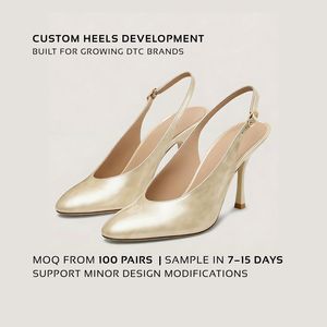 BUSY GIRL Scarpe da Sposa per la Sposa, Tacchi Metallici Slingback, Eleganti Tacchi Alti Dorati, Fornitore di Scarpe Personalizzate per Signore - Product Image 1