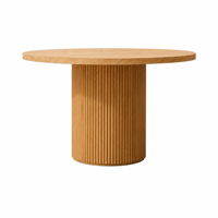 Ensemble de chaises de salle à manger rondes en teck massif de qualité supérieure, chaise longue de piscine résistante aux intempéries, coussin imperméable, mobilier d'extérieur pour villa