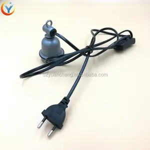 E27 Ceramic Lamp Cap Tee Suspension Lamp Bases Ceramic Lamp Holder with switch and plug