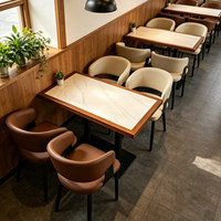 Ensemble de mobilier de restaurant commercial moderne et minimaliste pour restauration rapide, cuisine Hunan, nouilles de riz à la bave d'escargot, barbecue - Écologique