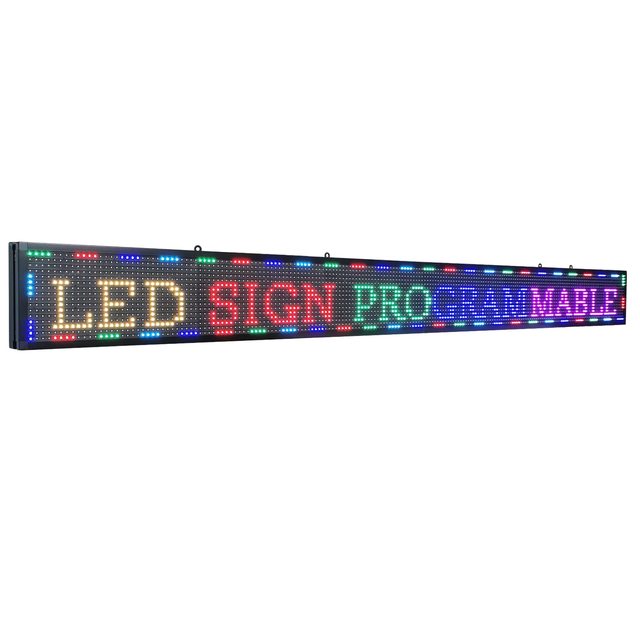 40*8 LED P4 P5 P6 P10 Full Color Programmable Advertising Sign Display Board Arabic Scrolling Sign for Elevator Use