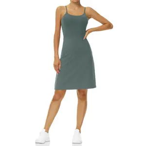 Özel Sling eğitim spor tenis etek kadın spor Golf Yoga kıyafeti koşu elbise