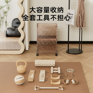 Support de rangement pour tapis de yoga Uforu avec roulettes, support mobile pour équipement de fitness pour usage domestique - Product Image 2