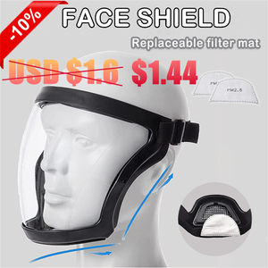 Protector Facial Completo Transparente de Plástico WEJUMP, Anti-gotas, Anti-vaho, Gafas de Seguridad Completas, Protección Contra el Polvo, Protector Facial de PC Resistente al Viento - Product Image 4