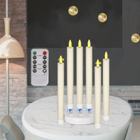 Bougies LED coniques artisanales rechargeables par USB, décoration d'intérieur, effet flamme vacillante 3D, bougie électronique à flamme réelle, télécommande, paraffine