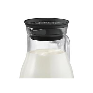 Carafe en verre avec couvercle et passoire pour graines ou glace, design rétro, 1 pièce - Product Image 1