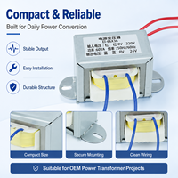 Transformateur de puissance compact de type carré 220V vers 24V 60VA, le mieux noté, gain de place, pour l'alimentation des composants électroniques et les tests