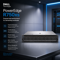 خادم ديل باور إيدج R750xs 2U للتركيب على الرف مع معالجين إنتل زيون وذاكرة DDR4 سعة 1 تيرابايت ووحدات تخزين SAS وSATA وNVMe للمؤسسات