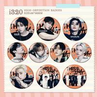 Marchandises K-pop, badges métalliques à surface lisse sur le thème de la musique pop, adaptés aux vêtements ou aux accessoires de sac.