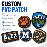 Écusson en caoutchouc imperméable personnalisé pour chapeaux, sacs, vestes – Logo 3D en relief avec fixation auto-agrippante – Badge souple – Patch PVC personnalisé en usine