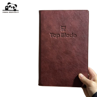 Porte-menu en cuir authentique pour restaurant haut de gamme, porte-menu en cuir véritable, cartes de menu en cuir véritable