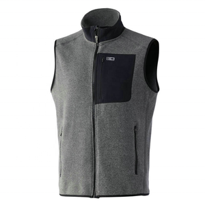 थोक शीतकालीन कस्टम जैकेट ध्रुवीय ऊन बनियान पुरुषों 100% पॉलिएस्टर मछली पकड़ने वाली विंडप्रूफ बनियान पुरुषों काले ऊन - Product Image 2