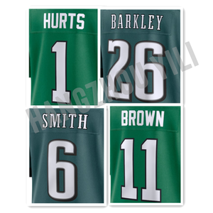 2025 người đàn ông mới #1 đau #11 Nâu #6Smith #62 kelce #12 Cunningham khâu trò chơi bóng đá Mỹ hạn chế áo chất lượng hàng đầu - Product Image 1