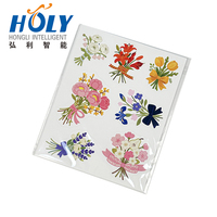 Autocollants PVC Honli en forme de bouquet de fleurs, imperméables, découpés, pour emballage cadeau, décalcomanies esthétiques dorées pour journal de mariage et cartes, 50 pièces