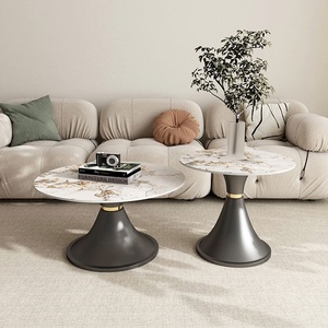 <span class=keywords><strong>Table</strong></span> basse en dalle de roche de haute qualité - Cadre en acier au carbone Utilisation multi-scènes pour salon Bureau Hôtel - Product Image 3