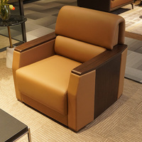 Fabricant d'équipement d'origine Taille personnalisée en cuir Mobilier de bureau pour réception d'affaires de direction Ensemble de canapés de bureau modernes et minimalistes
