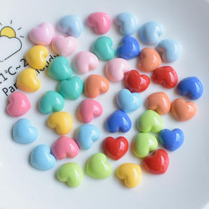 Venta caliente acrílico forma de corazón 1,1*1,3 cm Bubblegum Color corazón espaciador suelto cuentas para DIY collares hechos a mano Accesorios - Product Image 1
