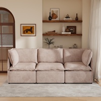 VOXHOME Canapé modulaire en forme de L au design minimaliste italien moderne, ensemble de meubles pour salons et appartements