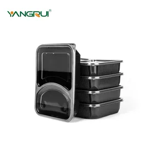 Microwave Safe Disposable Lunch Takeaway Bento Box Containers 5 Compartment Pp Plastic Takeout Boxes Food Container