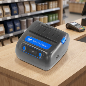 Impresora térmica de etiquetas sin tinta Bluetooth 203DPI, rollo de papel de 30-80 mm, batería de 2600 mAh para impresión de etiquetas de inventario minorista - Product Image 3