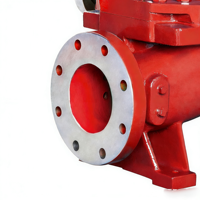 Pompe centrifuge horizontale à double aspiration haute pression 10/100 CV pour lutte contre l'incendie, à corps divisé, avec moteur diesel et électrique
