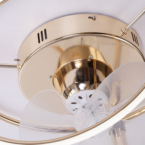 Ventilateur de plafond électrique moderne à LED avec télécommande personnalisable pour le salon - Product Image 5