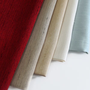 Fil flammé solide <span class=keywords><strong>Doupion</strong></span> imité soie occultant drapé 100% Polyester pour la décoration intérieure antistatique salon rideau <span class=keywords><strong>tissu</strong></span> - Product Image 2